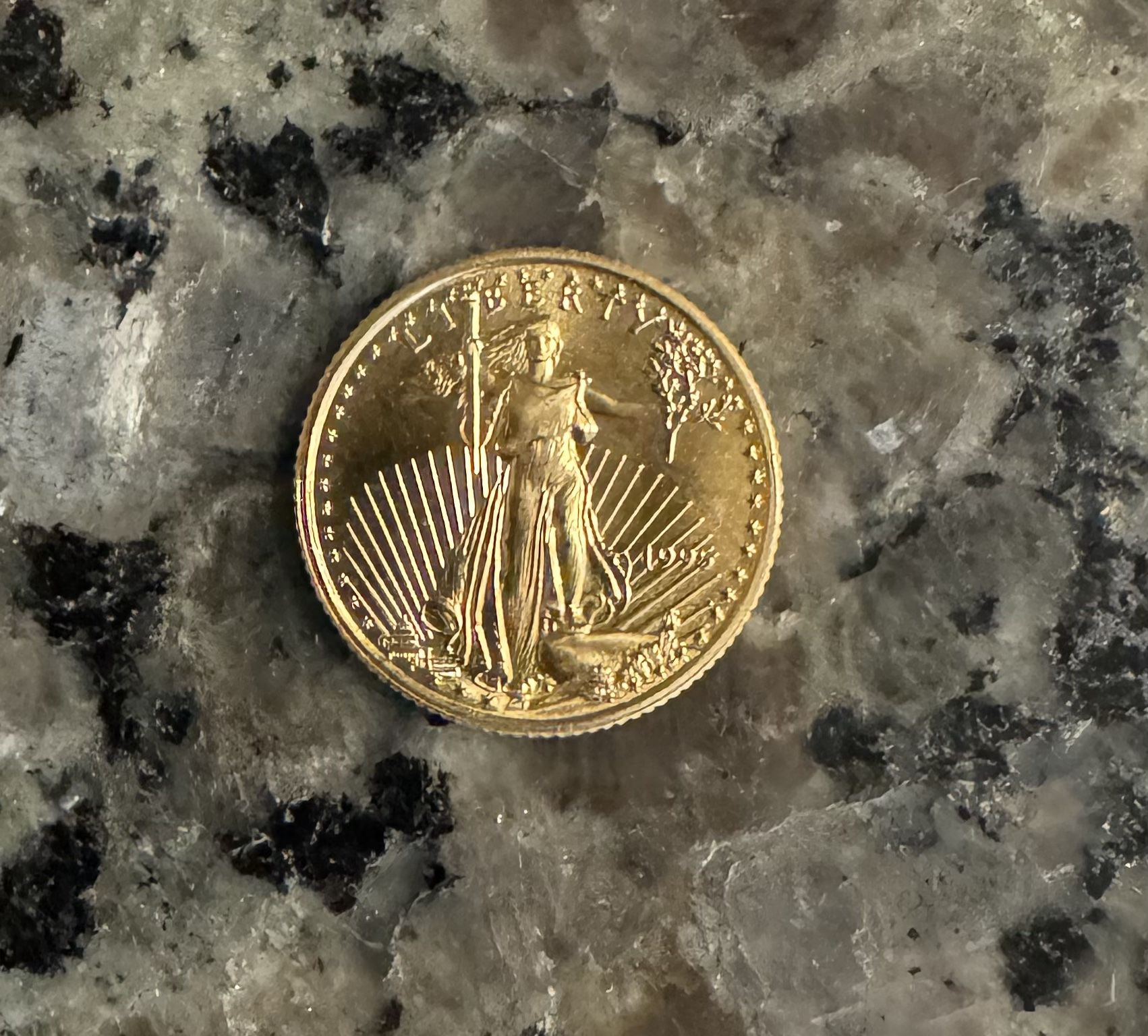 1995 American Eagle Walking 1/10th T. oz. Pure FINE Gold Coin $5 Dollar