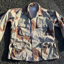 Gulf War Era Desert Camo Chocolate Chip Fatigue Shirt 