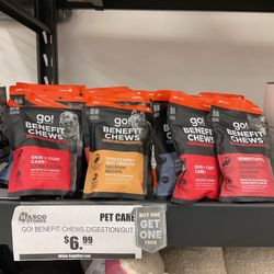 BUY1GET1 Go! Benefit Chews Digestion/Gut Soft And Chewy Dog Treats