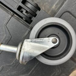Shepherd Hardware 9807 3” Swivel Stem Caster, Rubber Wheel, 7/16 Inch Stem Diameter, 175- Lb Load Capacity 