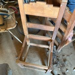 Wooden chairs without cushion