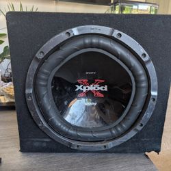 Sony Xplōd 1200w subwoofer w/ box - $50