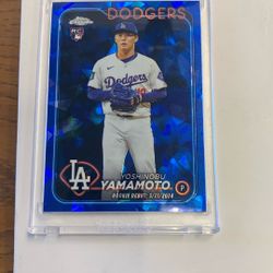 2024 Topps Chrome Update Yamamoto RC Blue Gem