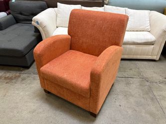 OFFICE STAR Heathered Tangerine Curved Arm Accent Chair