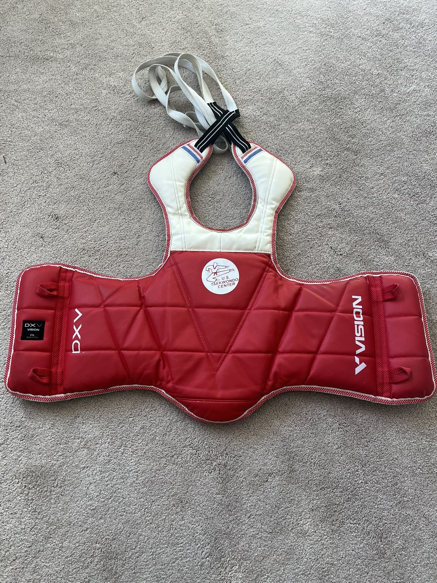 Taekwondo Body Protector By DXV Vision, Size S Youth/ 30x15