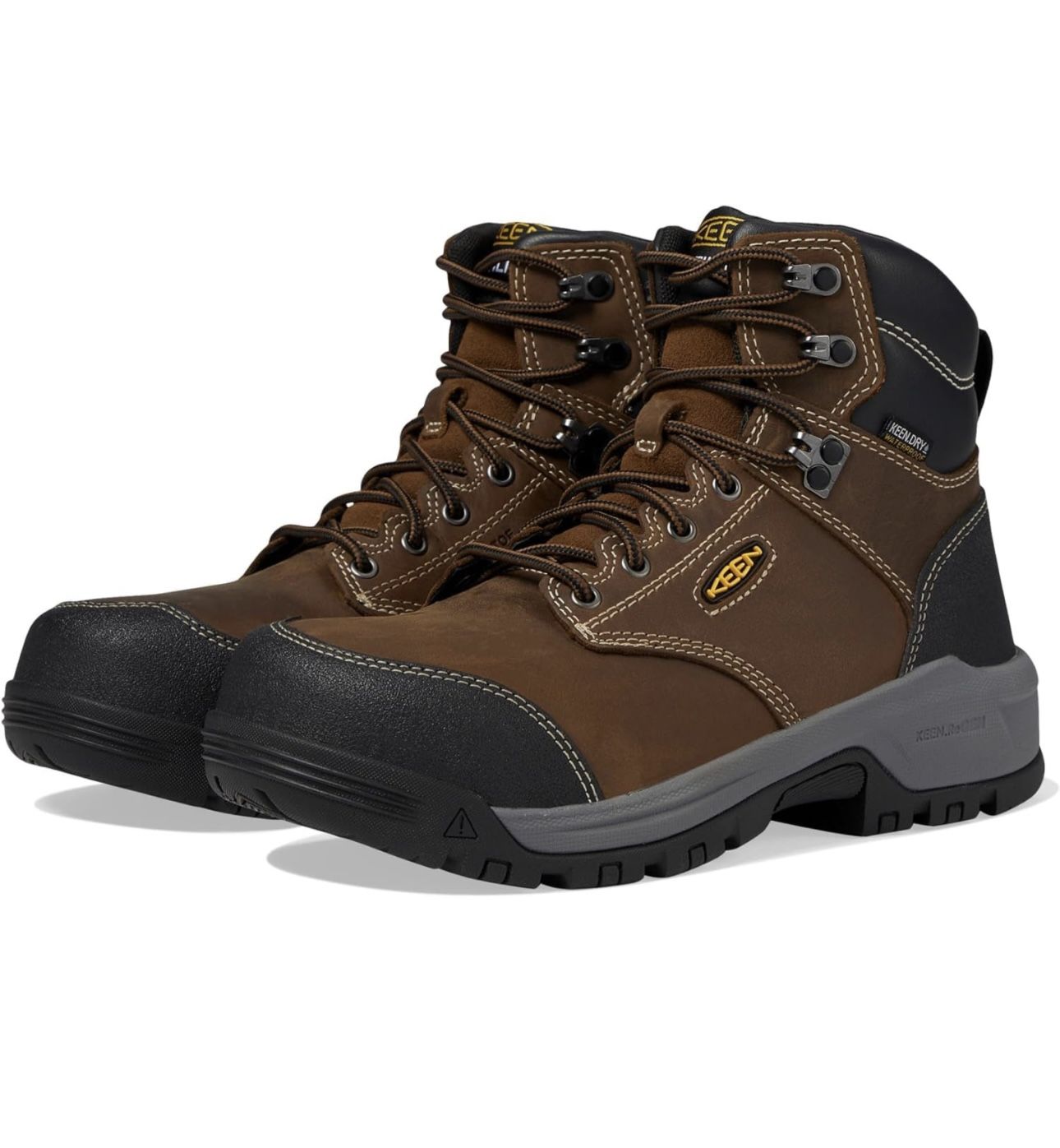 KEEN Utility Women's Evanston 6" Composite Toe Waterproof Leather Durable Construction Work Boots 7.5 Wide