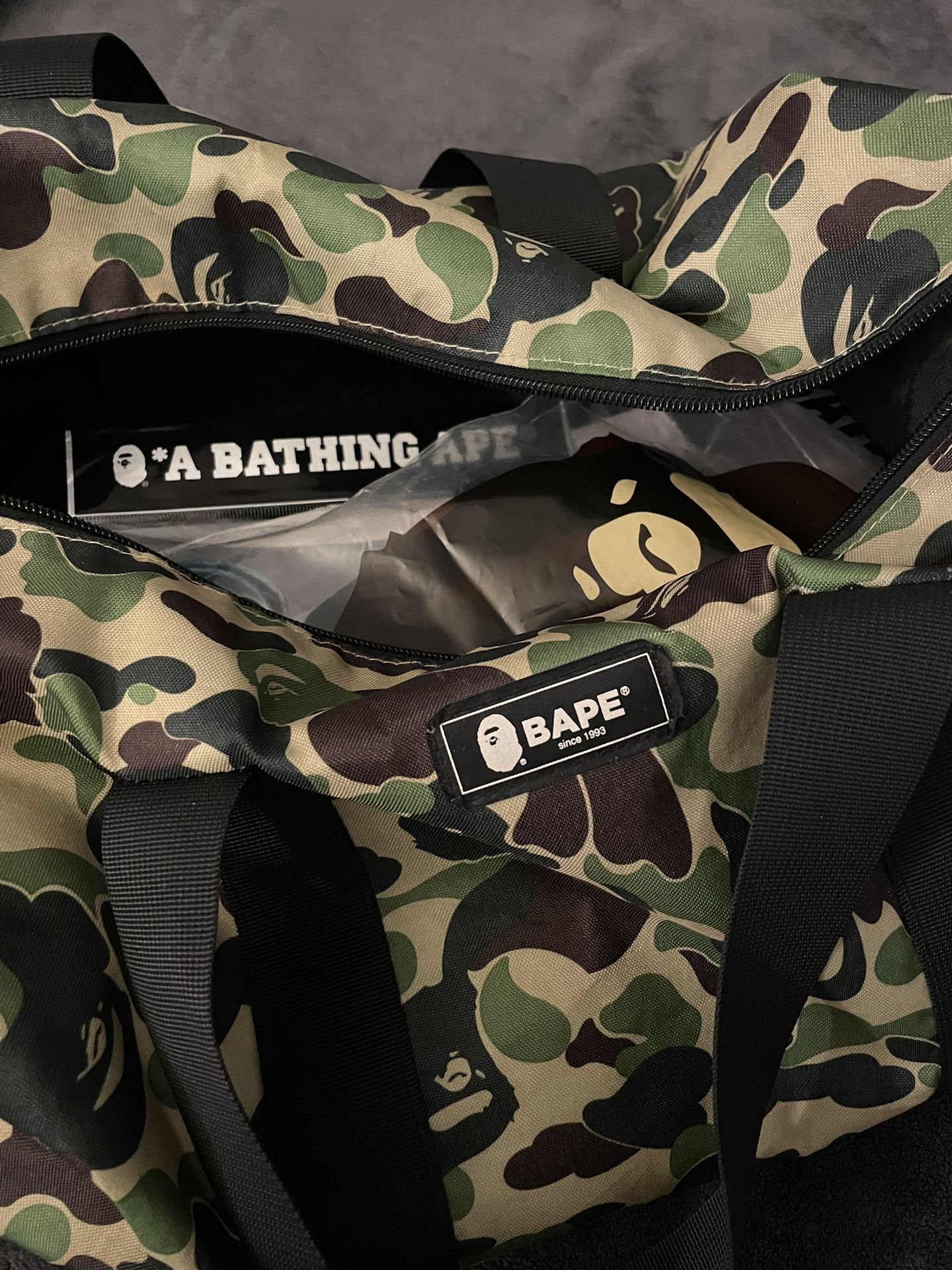 Bape Green ABC Camo Tote