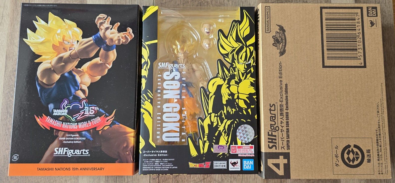 Bandai Tamashii SH Figuarts Dragon Ball Z Super Saiyan Son Goku 15th Anniversary World Tour