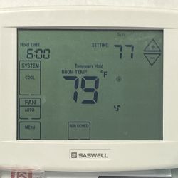 SASWELL SAS6000UTK-7 PROGRAMMABLE 7-DAY THERMOSTAT TOUCHSCREEN (#1133)