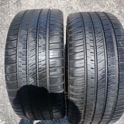 (2) 245 40 Zr18 Michelin Pilot Sport A/S 3 Used Tires Like New 