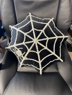 Black Spiderweb Decorative Throw Pillow