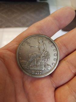 Silver US Trade Dollar 1877