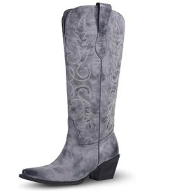 Grey cowboy boots