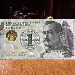 Banco De Guatemala Un Quetzal 2024 Commemorative