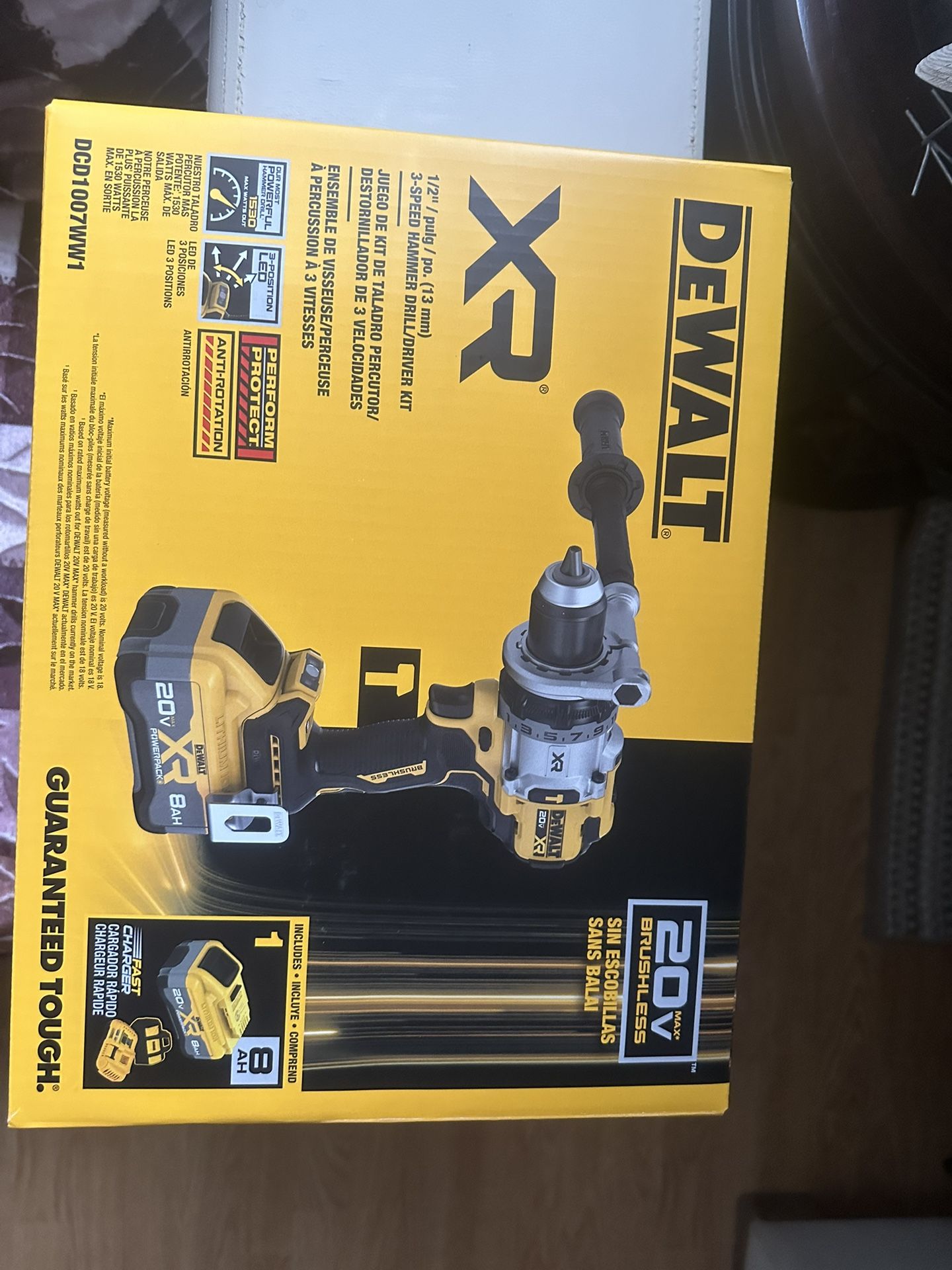 Dewalt dcd1007 drill kit 8ha battery and fast charger The most powerfull drill by dewalt