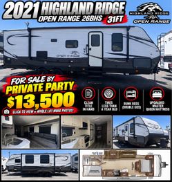 2021 Highland Ridge Open Range 26BHS travel trailer