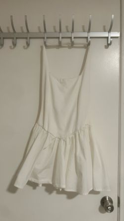White Halter Mini Dress