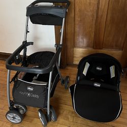 CHICCO KEYFIT CADDY STROLLER AND CARSEAT
