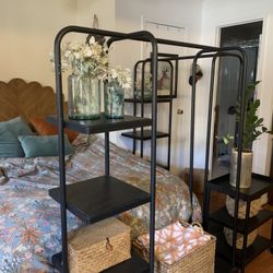 IKEA Room Divider/storage Black Rolling Racks 