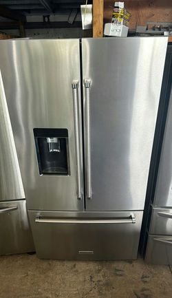 KitchenAid 3-Door Refrigerator (French Door Fridge) Stainless Steel - Adjustable Shelving, LED Lighting