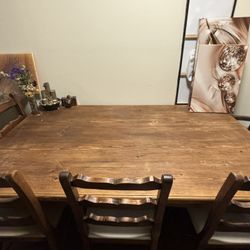 Wood Dining Room Table And Chair Set