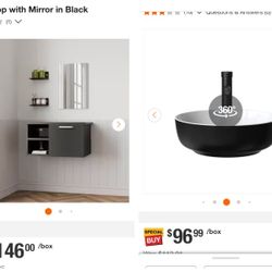 Bathroom Sink Bowl And Stand /Vanity 