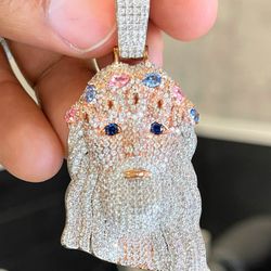 Sapphire Jesus Pendant