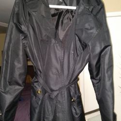 New Black Raincoat Size Xl