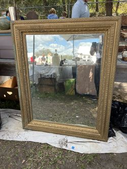 Gesso-gilded Antique Mirror  