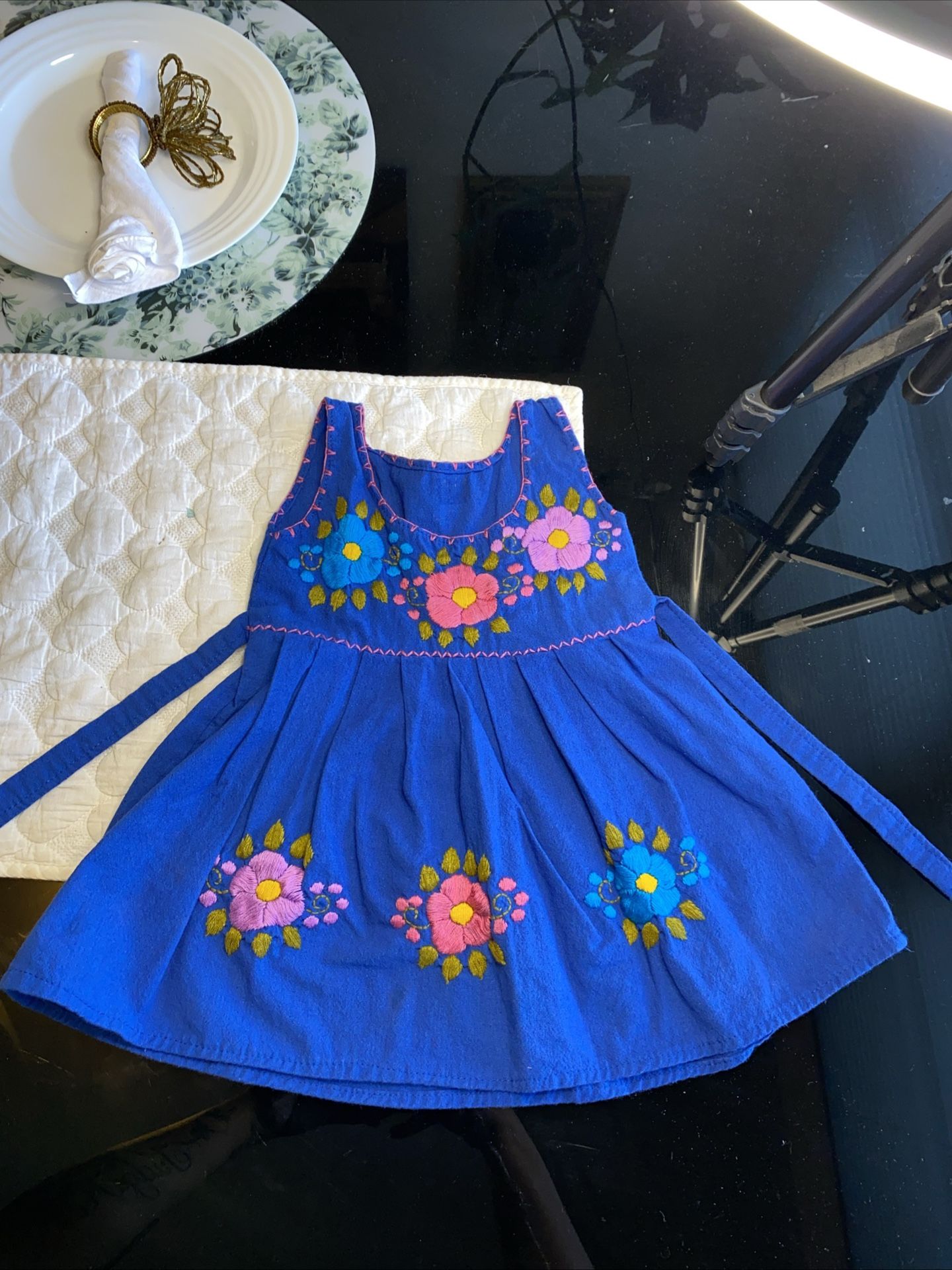Mexican Embroidered Girls Dress Size 1-2