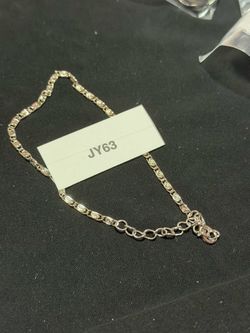 Silver-Tone Textured  Chain Anklet JY63