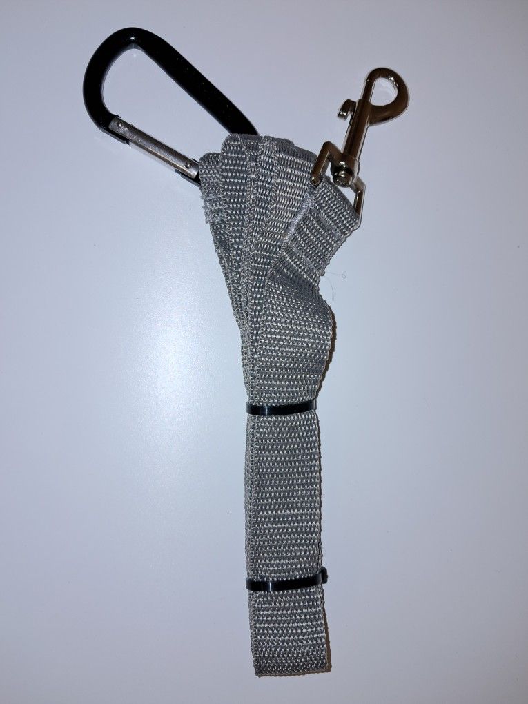 Gray Seat Belt Leash For Large Dogs 