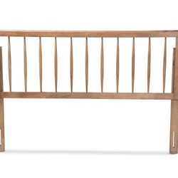 Baxton Studio Valin Ash Walnut Full Headborad