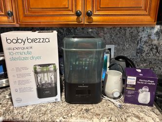 Baby Brezza Superquick 10-Minute Sterilizer Dryer+ Philips Avent bottle warmer
