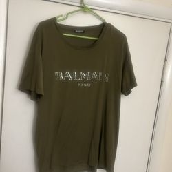 Balmain Green Tee Shirt 