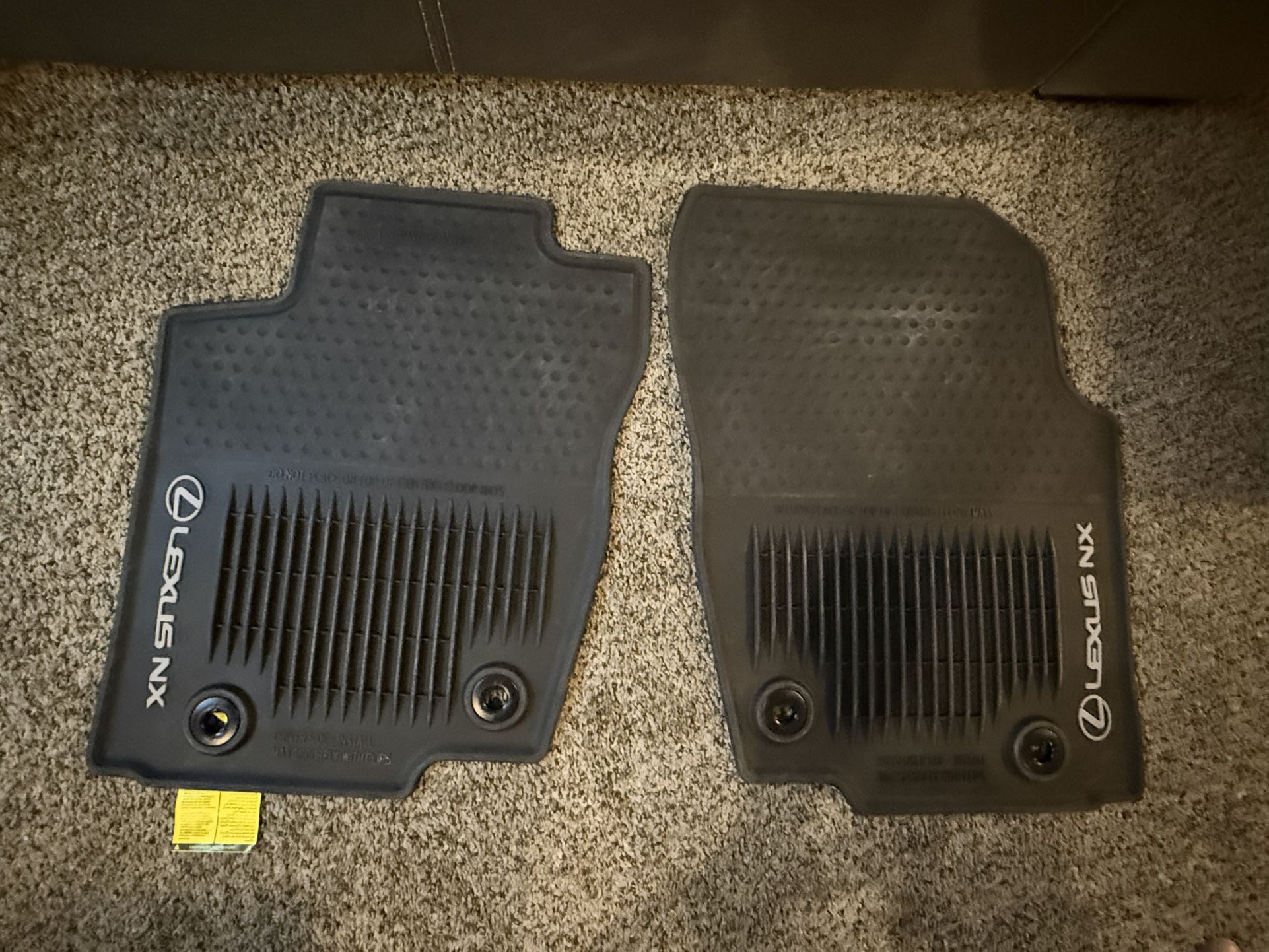 2015-2021 Lexus NX200T NX300 NX300H OEM All Weather Mats Driver & Passenger Only