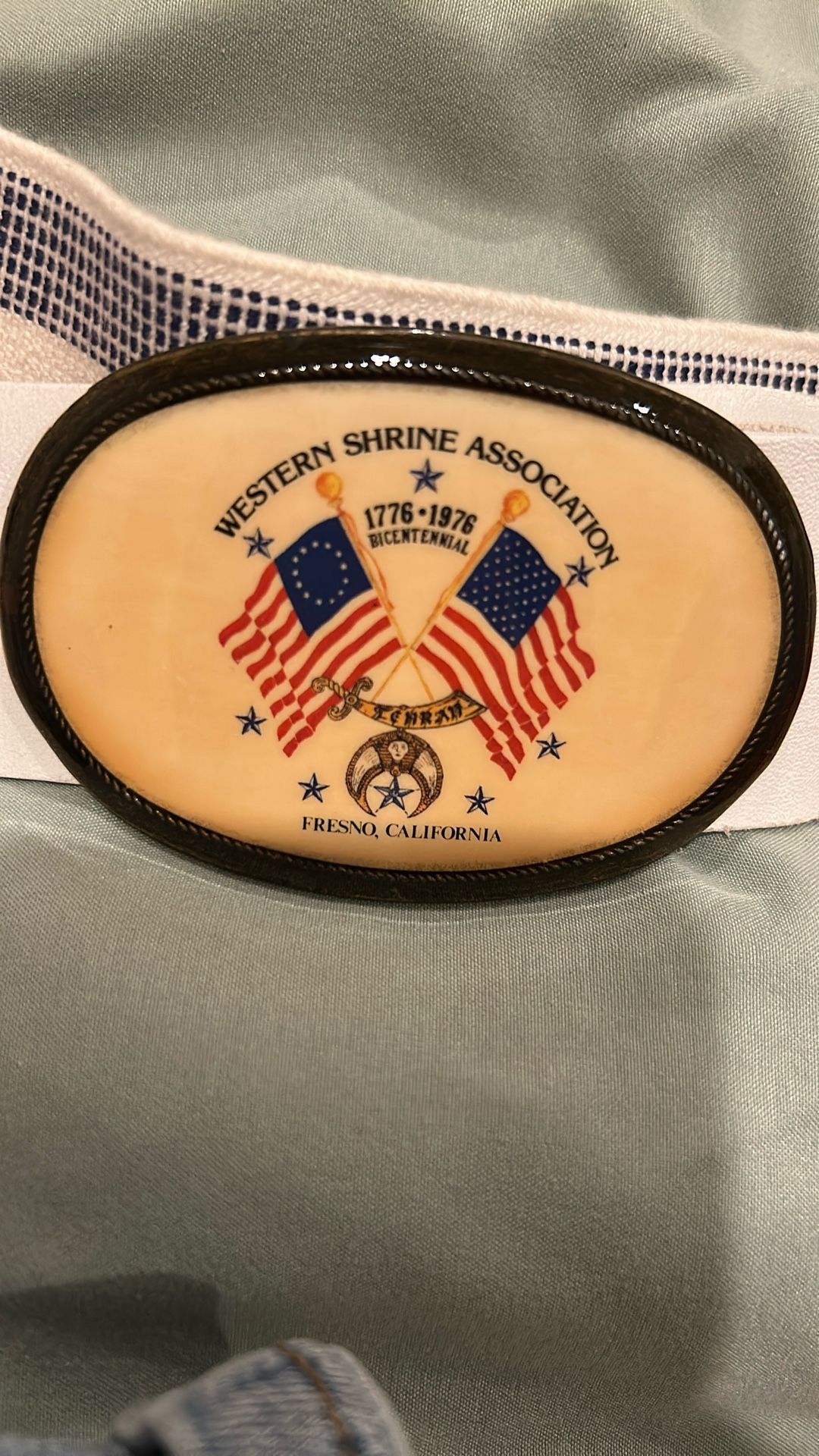  Vintage Western Shrine Association Commemorative Belt  Buckle 1976 