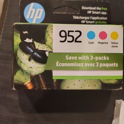 NEAR TCU HP 952 Color Ink Cartridges Expires 2027 New Unopened Box