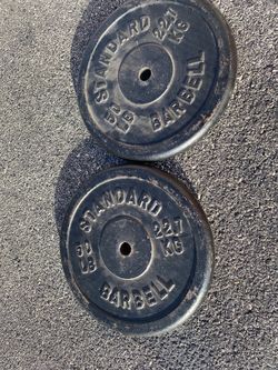 Two 50lb Gym Plates