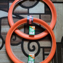 Bmx Cruiser Tires 26" Solid Orange Brick Pattern