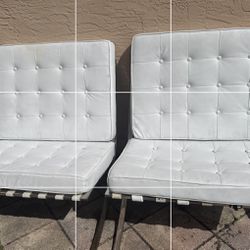 Leather Modern Patio  Two Chairs $150 Purchased Over $800