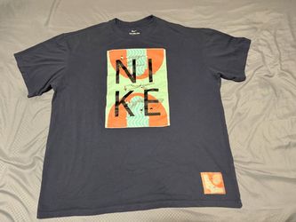 Nike Basketball Around The World Blue Short Sleeve Graphic T-shirt Mens XL