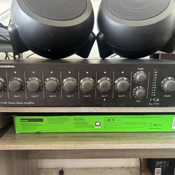 Bogen V100 power amplifier plus 4 speakers
