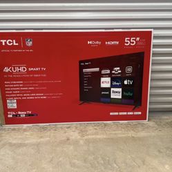 Hd400 55” tcl smart 4k led Uhd tv floor model