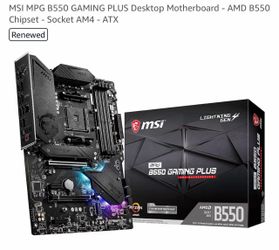 MSI MPG B550 GAMING PLUS Desktop Motherboard - AMD B550 Chipset - Socket AM4 - ATX