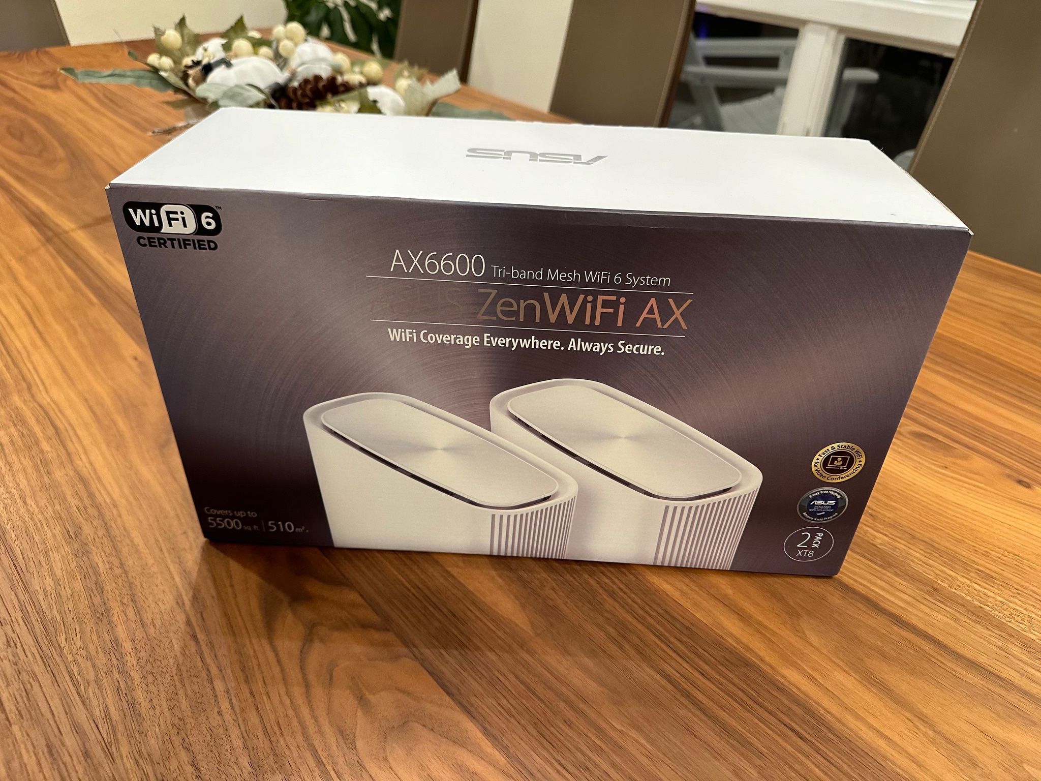 Asus AX6600 ZenWifi Tri-Band Mesh Router System (Wi-Fi 6)