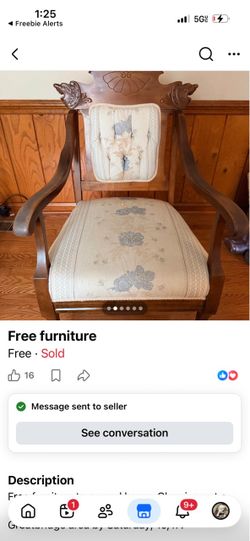 Old Chair with metal roller wheels