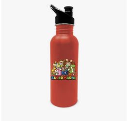 Super Mario Water Canteen Metal Bottle 25 oz New NWT