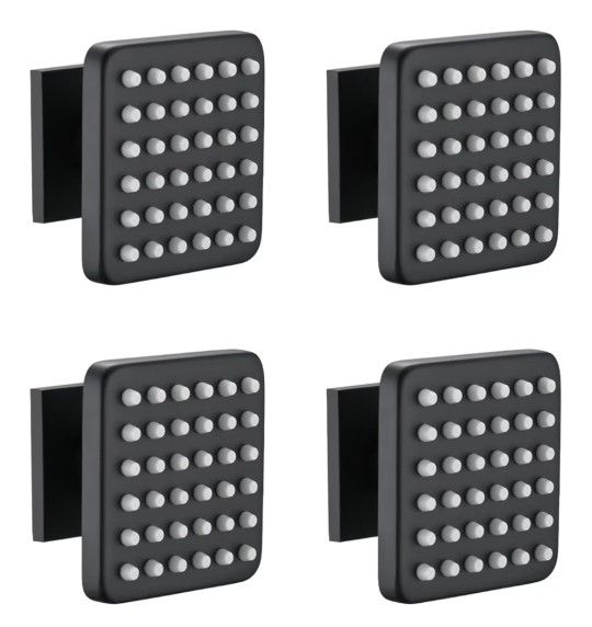 Solid Brass Square Body Spray Jets for Shower, High Pressure Wall Mount Massage Spray, Upgrade Spa Jets, 4PCS, Matte Black open box new 