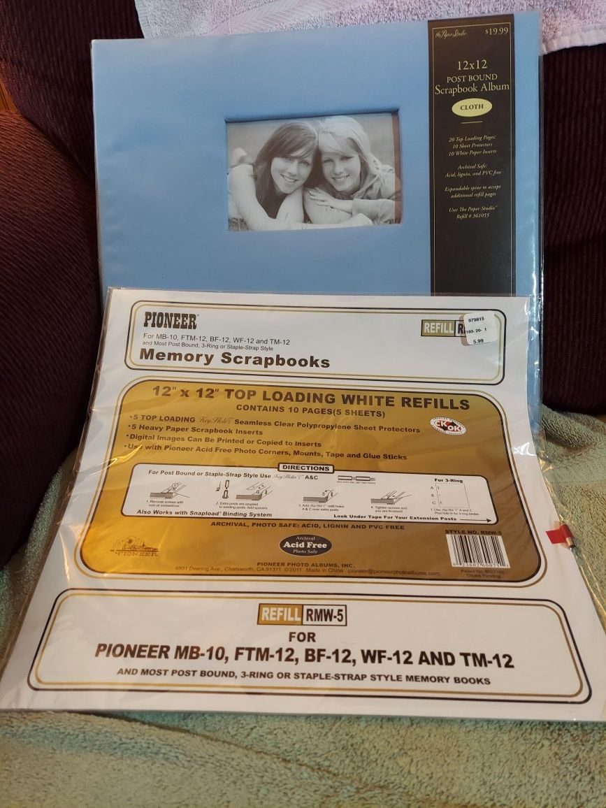 New scrapbook and refill pages.